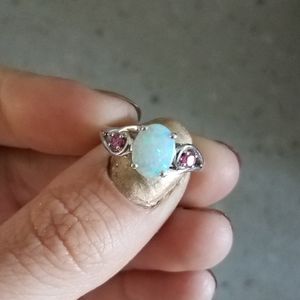 Kay Jewelers Opal and Pink Sapphire Ring